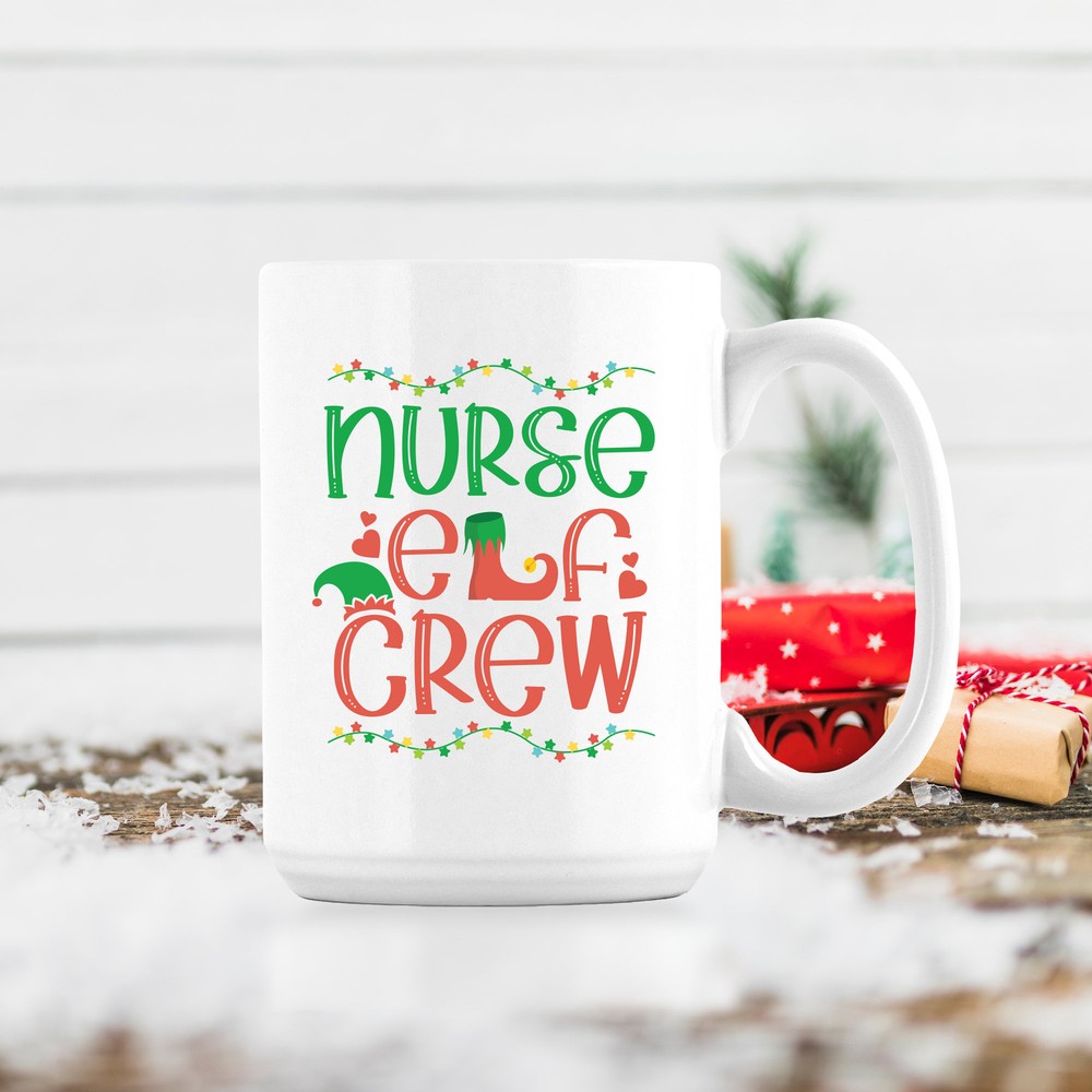 Christmas Nurse Elf Christmas Gifts For Nurse Nurse Christmas Mug Rn Christmas