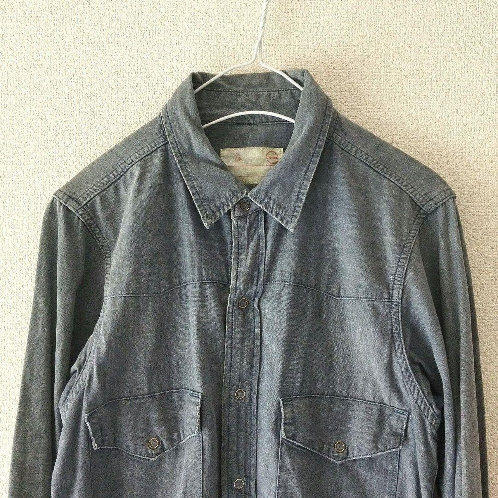 chimala Chambray Shirt S Size Light Blue Vintage Denim
