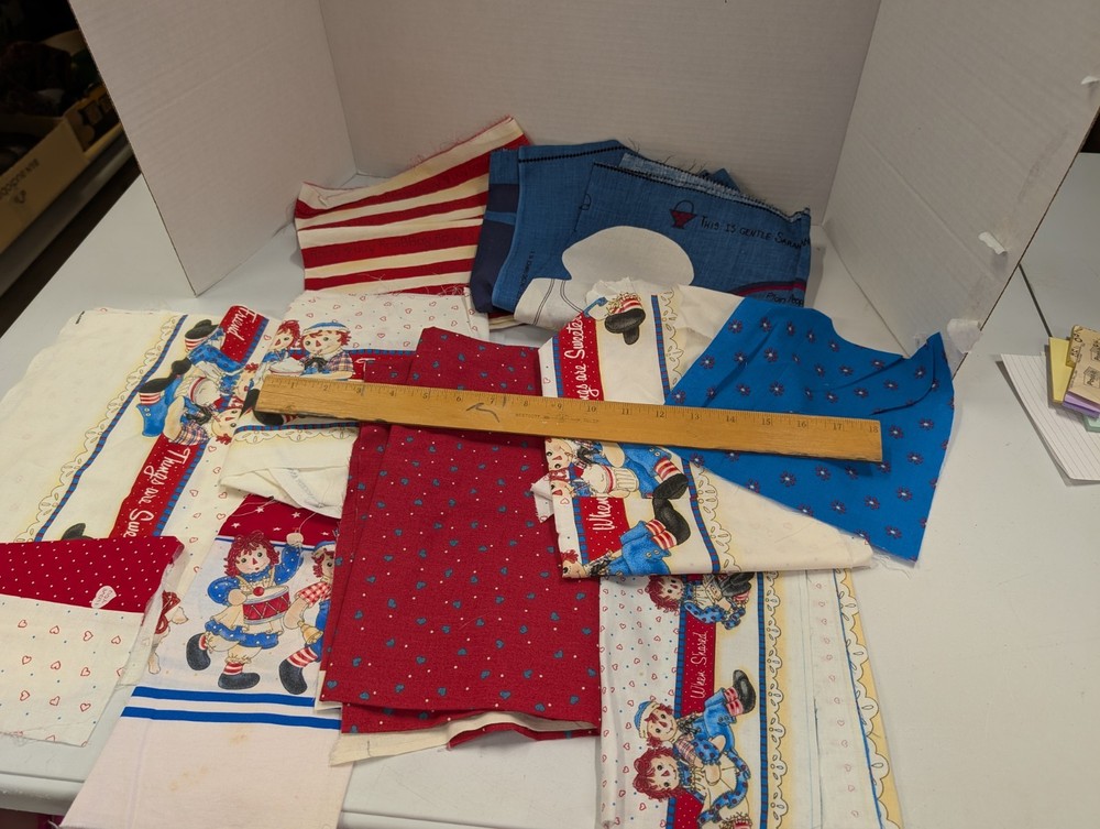Large Lot Vintage Raggedy Ann And Andy Fabric