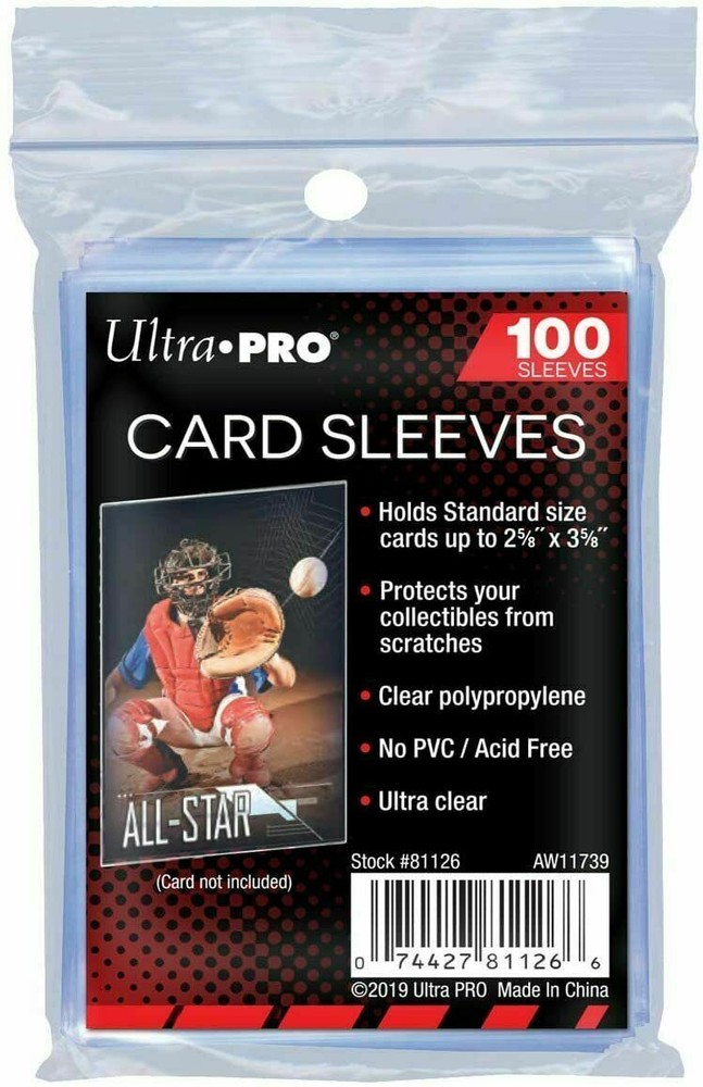 Ultra PRO Soft Trading Card Penny Sleeves Pack of 100, Magic Pokemon NBA NFL TCG