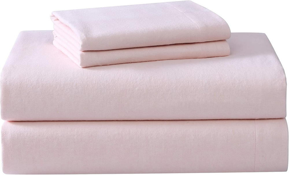 King Sheets Cotton Flannel Bedding Set Brushed for Extra Softness and Warmth