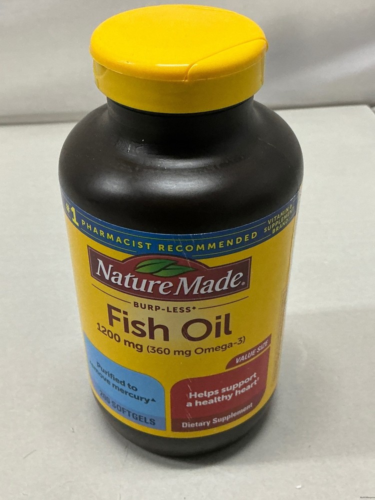 Nature Made Omega-3 Fish Oil 1200mg Softgels for Heart Health