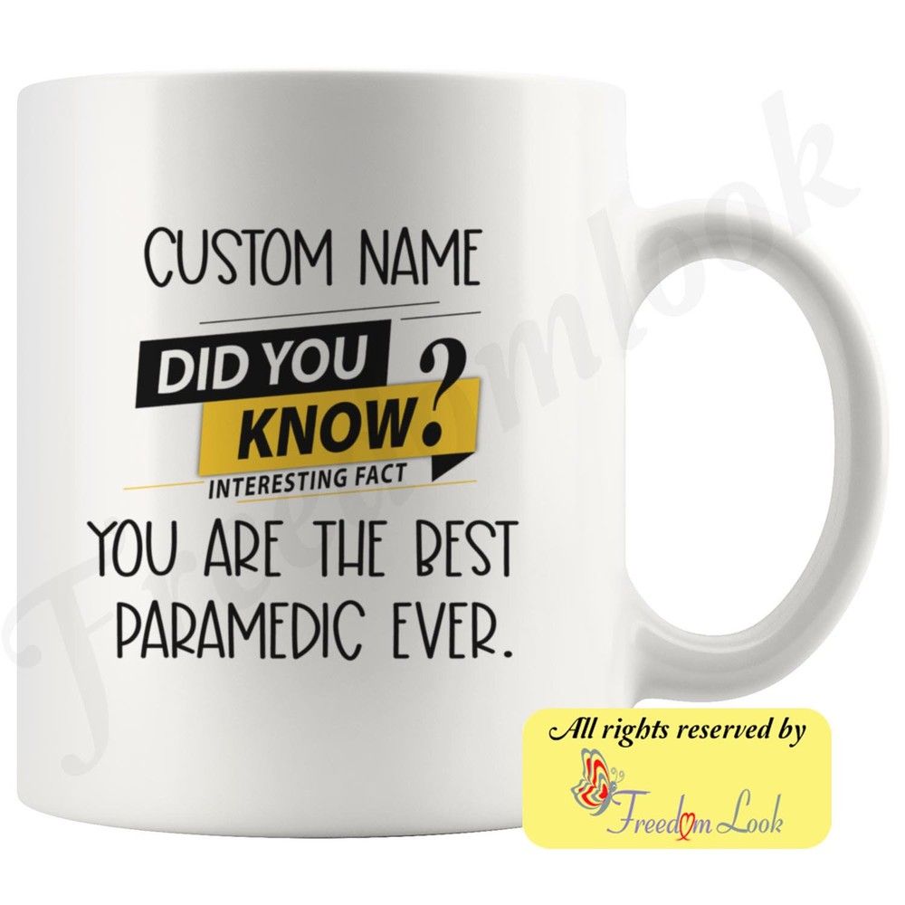 Paramedic Coffee Mug Paramedic Personalized Gifts Best Paramedic Birthday Gift