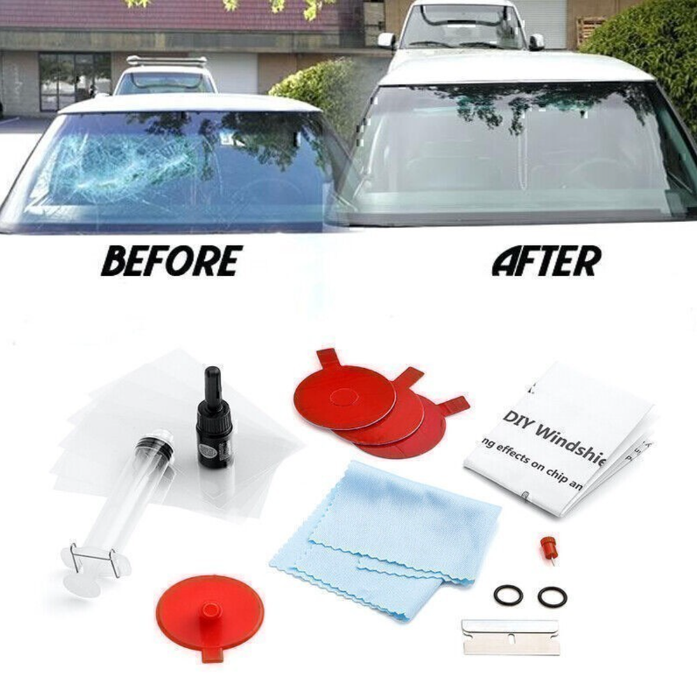 Car Window Glass Crack Chip Resin Windscreen DIY Repair Tool Kit Windshield / US