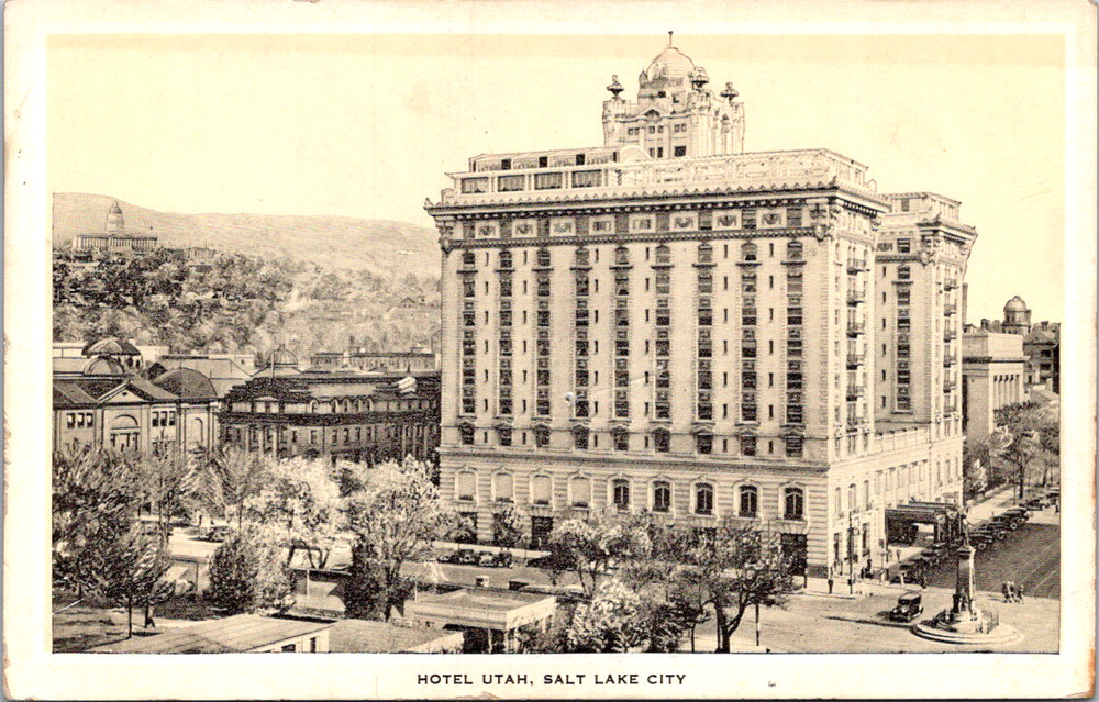 Vintage Postcard Hotel Utah Salt Lake City Utah Majestic Architecture