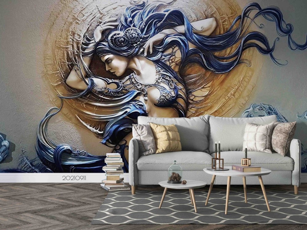 3D Abstract Sculpture Woman Wall Murals Wallpaper Murals Wall Sticker