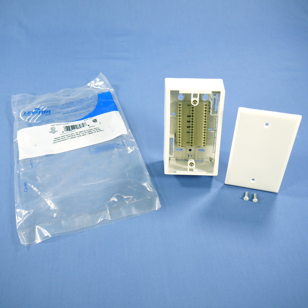 Leviton White Quickport Surface Mount Back Box 1.89