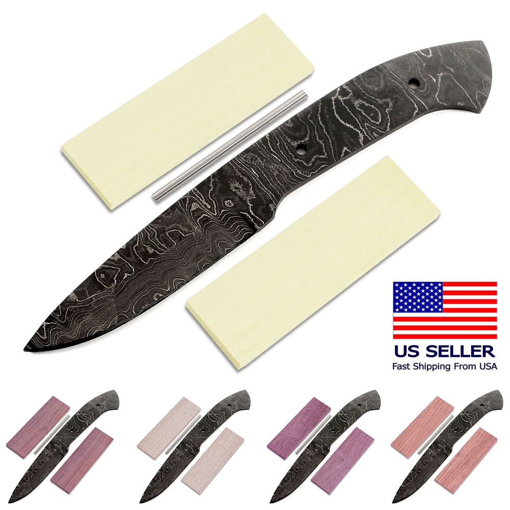 Damascus Knife Making Kit Apache with 9 Handle Options DIY Blade Craft