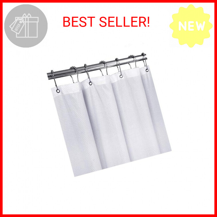 Soft Touch Home Queen Waffle Weave Water-Repellent Shower Curtain & Bath Liner