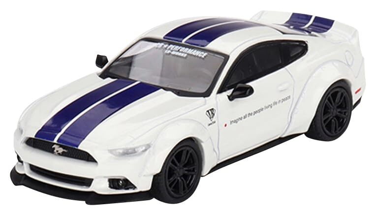 TrueScale Miniatures MINI GT 1/64 LBWORKS Ford Mustang White RHD Complete