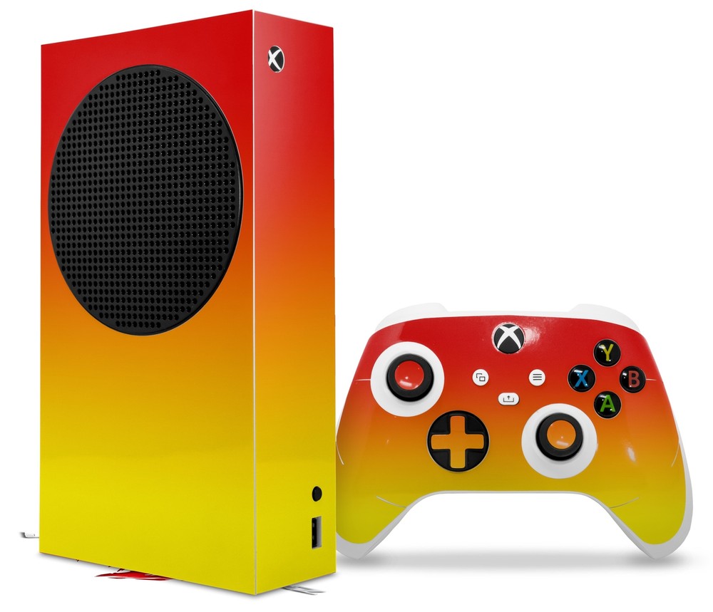 Skins XBOX Series S Console Controller Smooth Fades Yellow Red