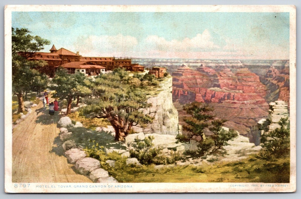 Detroit Pub~Arizona~Hotel El Tovar @ Grand Canyon Natl Park~Vintage Postcard