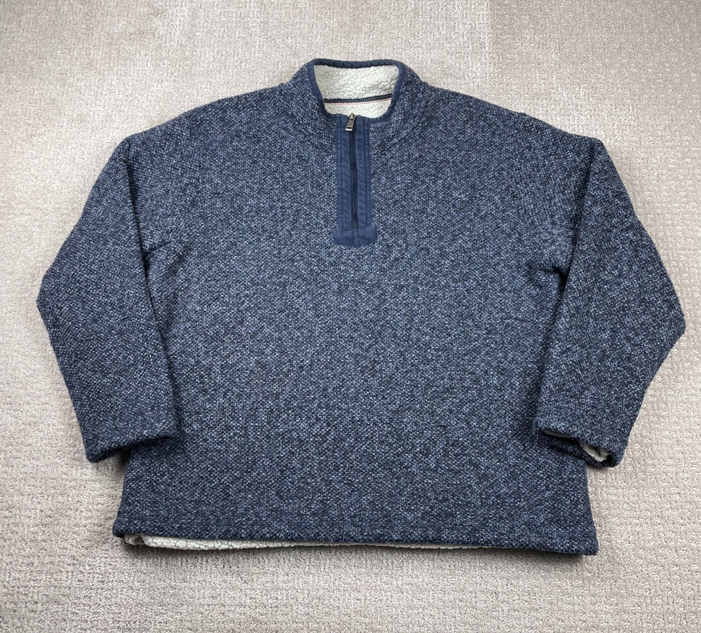 Orvis Jacket Mens XL Classic Collection 1/4 Zip Sherpa Lined Pullover Outdoors