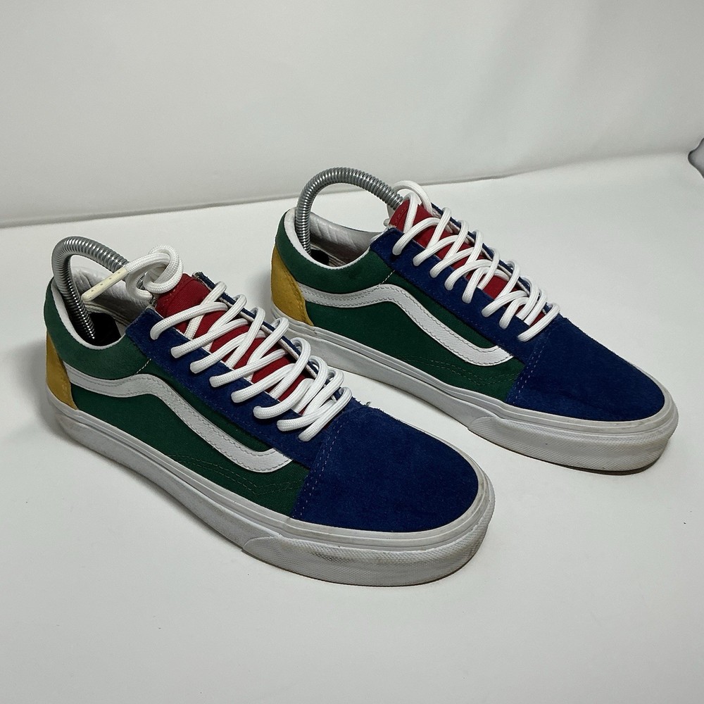 VANS Old Skool Yacht Club Green/Blue/Yellow Womens 8 Mens 6.5 Skate Sneakers
