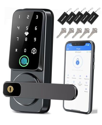 Fingerprint Keyless Entry Smart Lock with Keypad and Handle