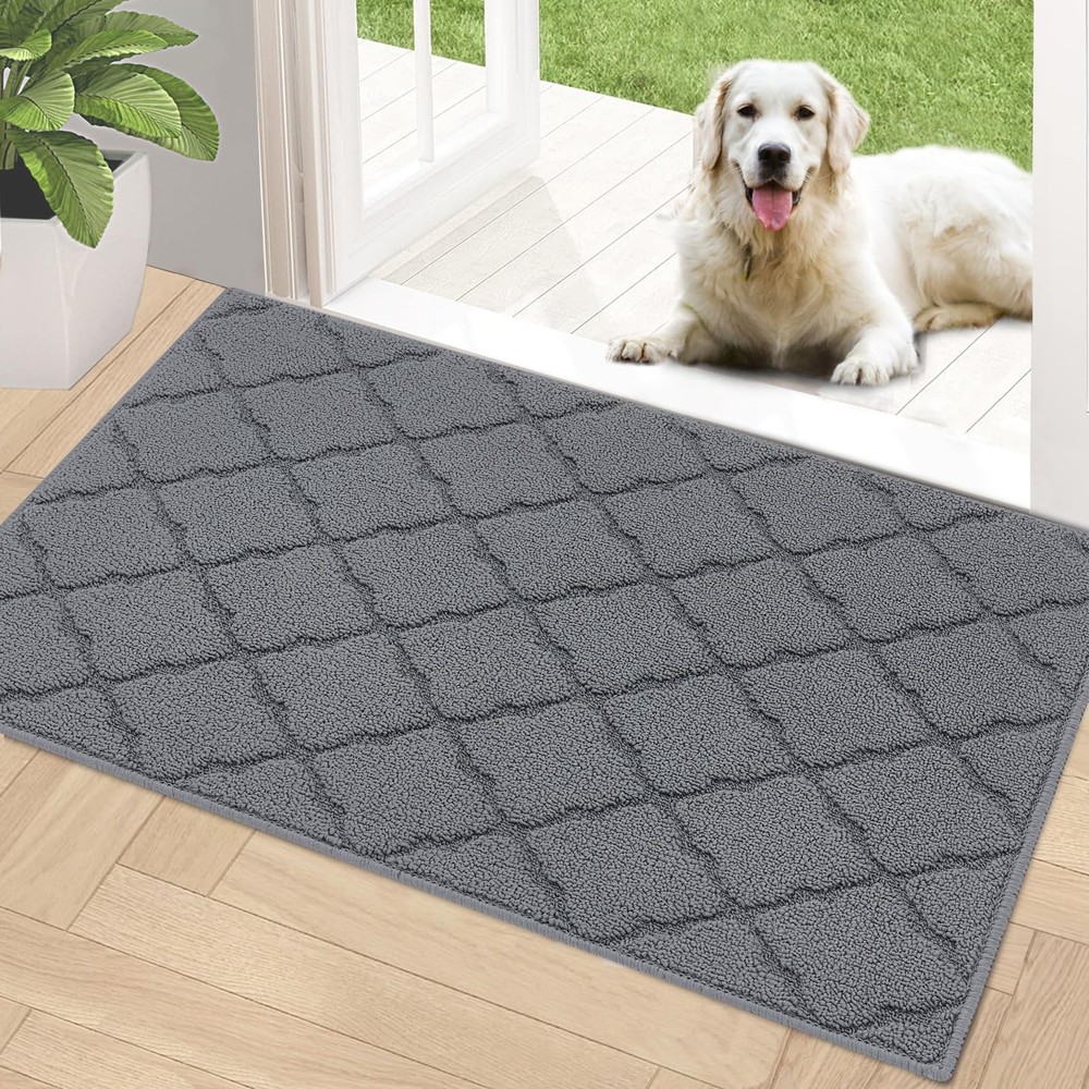 32x40 Indoor Doormat with Absorbent Rubber Backing Non-Slip for Front Door
