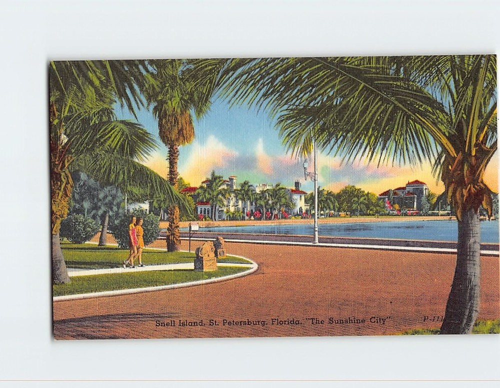 Postcard Snell Island St Petersburg Florida 