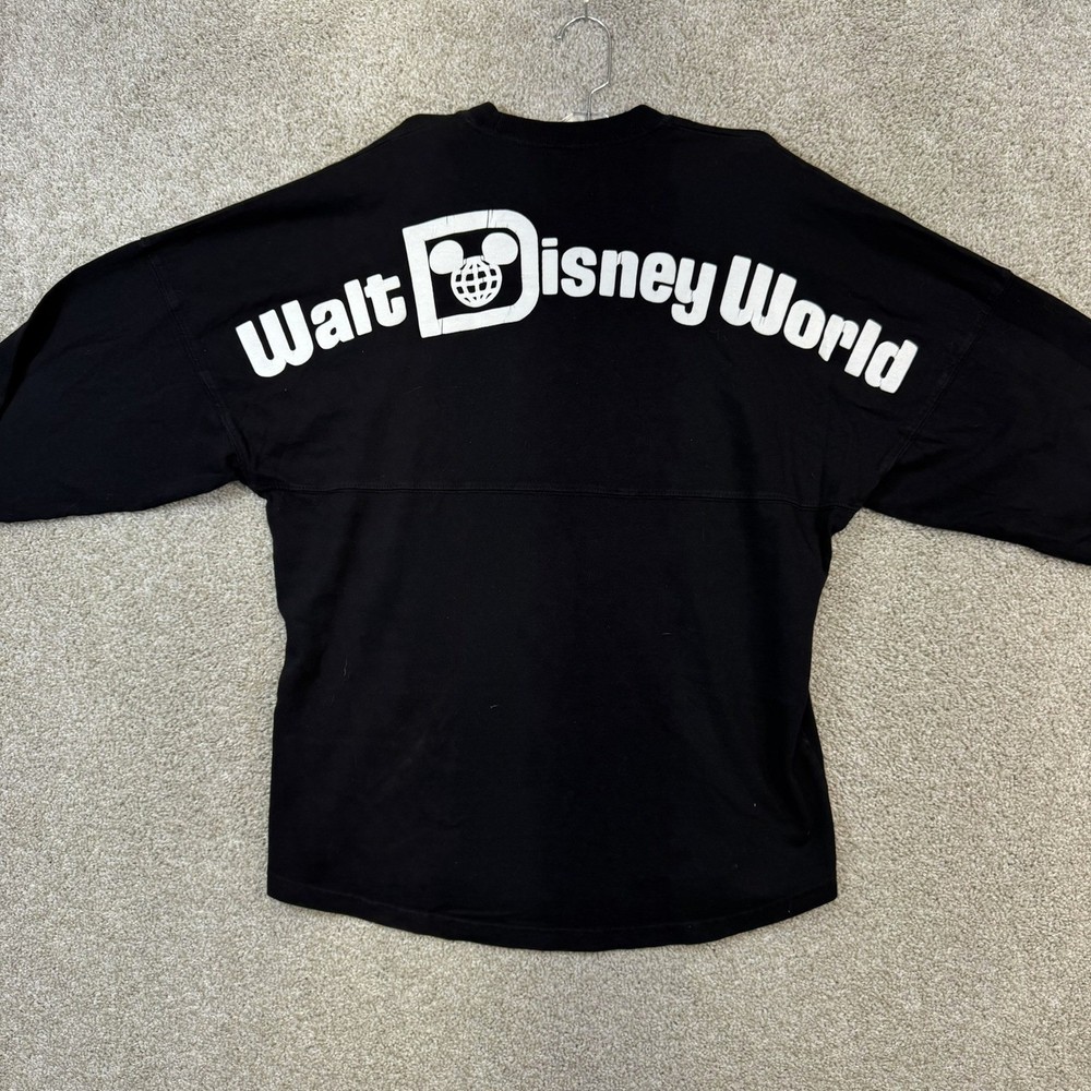 Disney Parks Spirit Jersey Mens Small Black Walt Disney World Long Sleeve Shirt