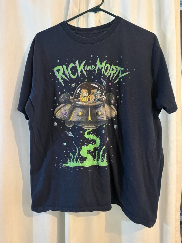 Rick and Morty Vintage T-Shirt Adult Swim, Size Large