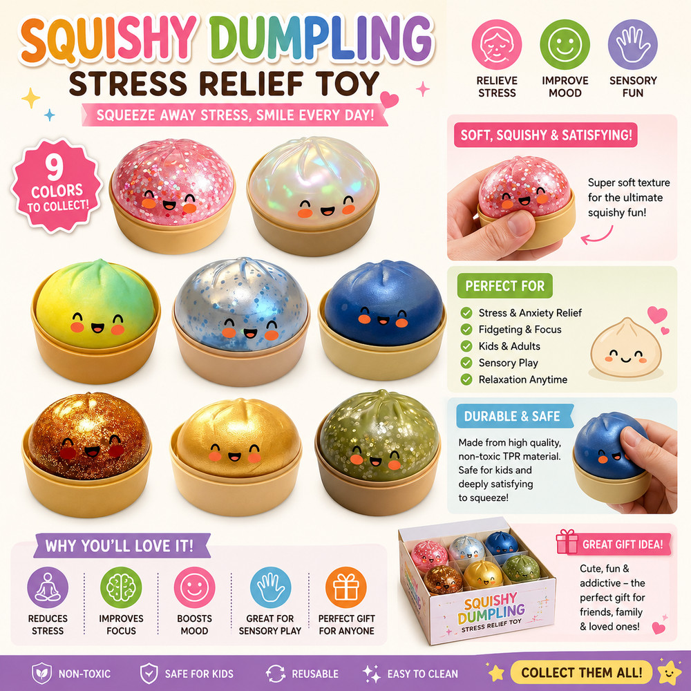 Five Below Mystery Squishy Bun Dumpling RARE GLITTER Limited Edition US Stock