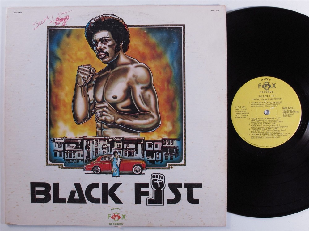 BLACK FIST OST Various Artists HAPPY FOX LP VG+ c