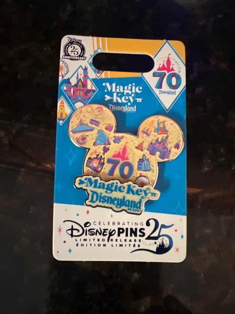 Disneyland 70th Anniversary Magic Key Exclusive Limited Release Pin