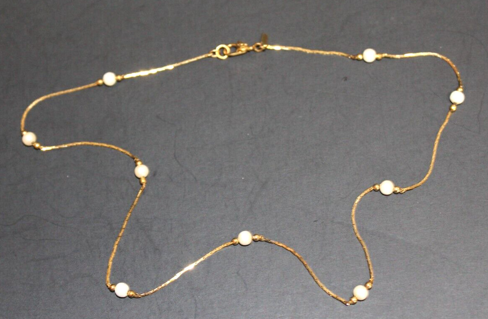 Monet Goldtone Pearl Necklace