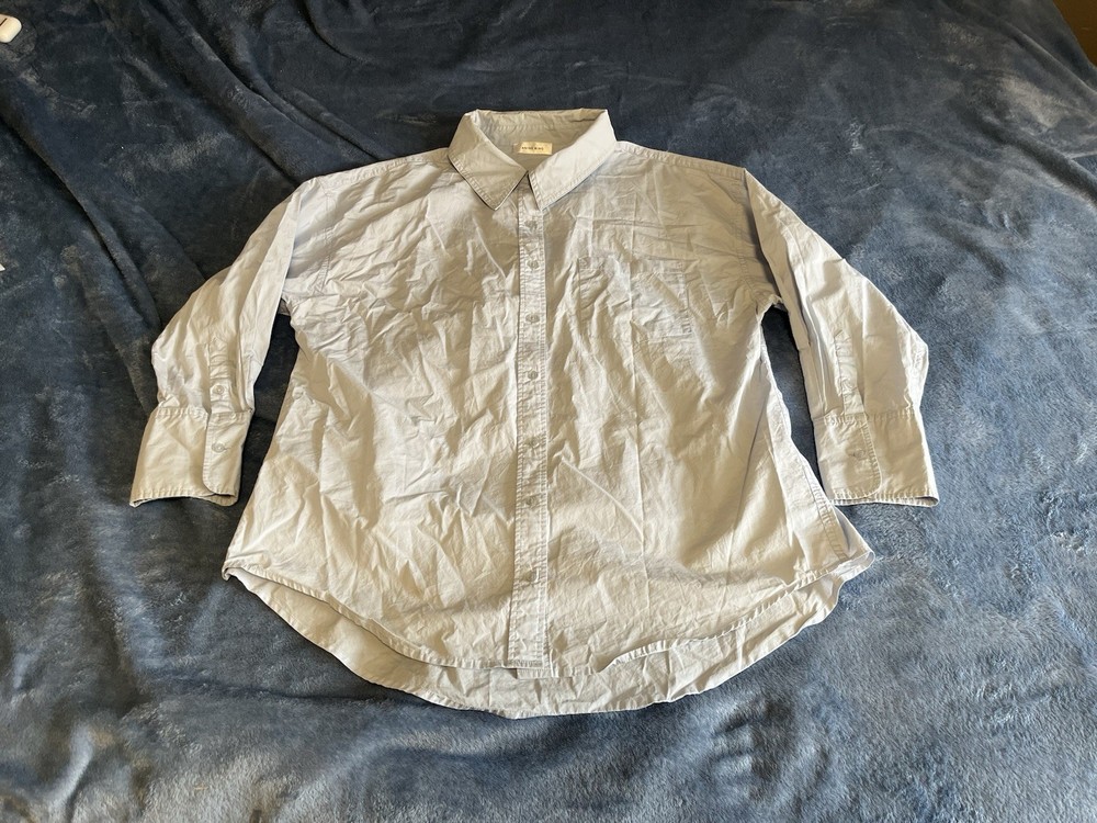 ANINE BING White Ivory Oversized Button Up Shirt Top Women's Size Medium