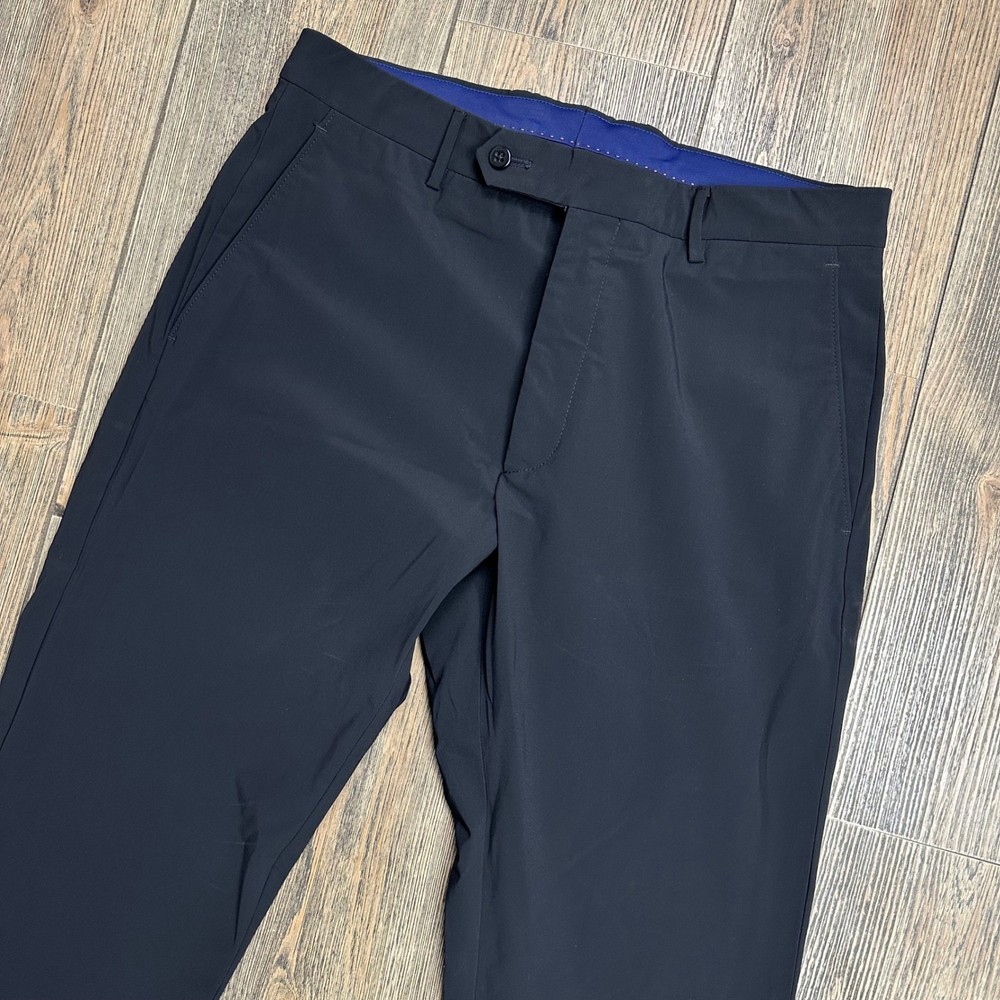 Zanella Noah Active Black Trousers Men 32x28 Made in Italy Stretch Pants