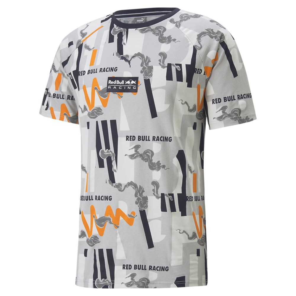 PUMA  X Red Bull Racing Crew Neck Short Sleeve T-Shirt Mens Grey Casual Tops 534