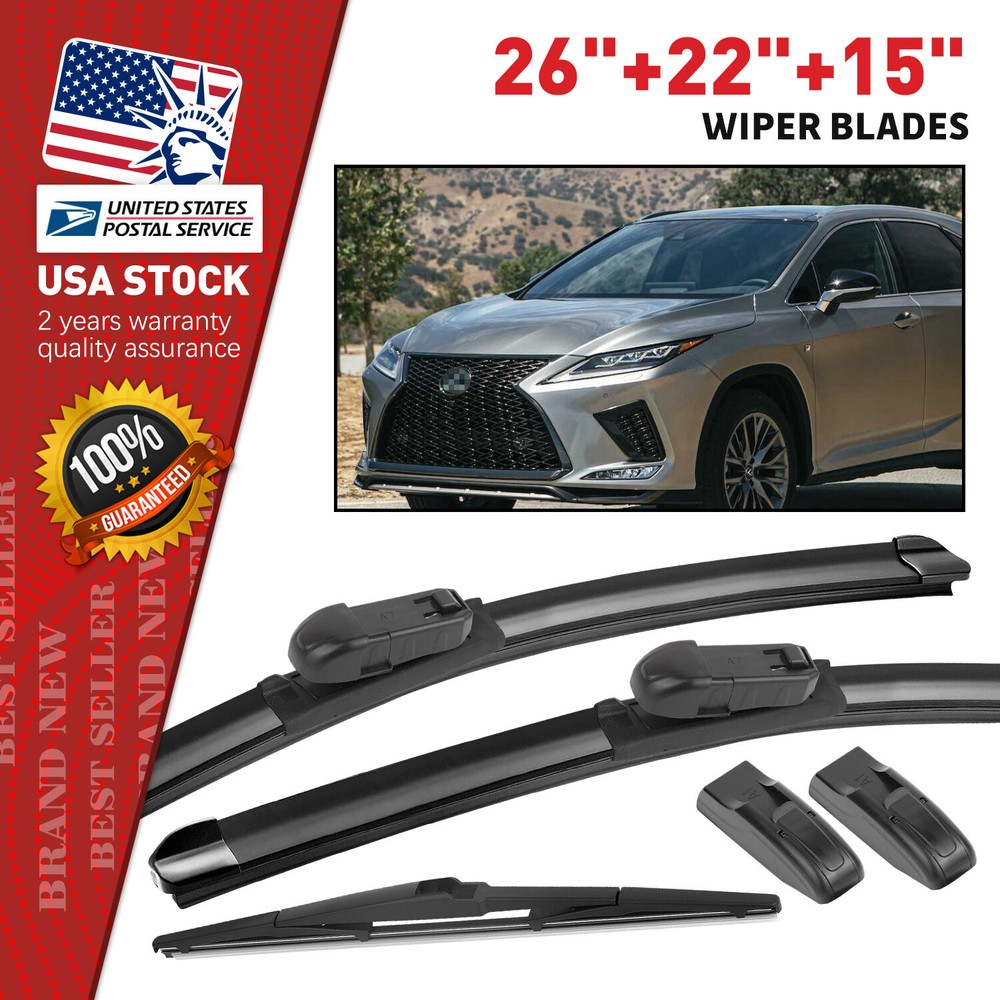 Lexus RX330 2004-2022 15 22 26 Inch All-Season Windshield Wiper Blades Kit