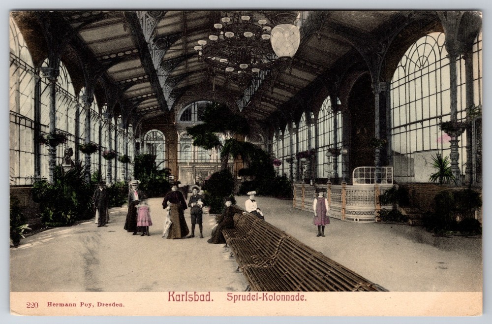 Karlsbad Karlovy Vary Czechia Sprudel Colonade Spa Town Hermann Foy Postcard