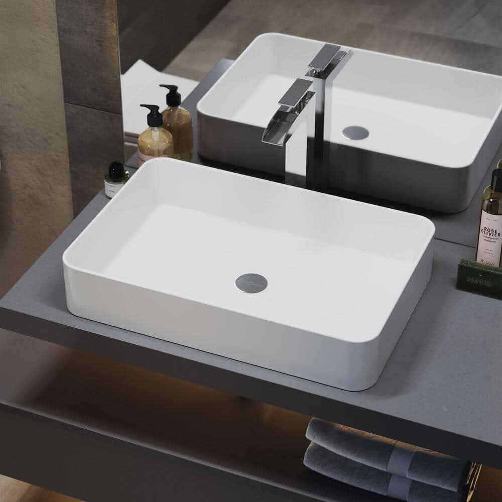 Concorde 24 in. Rectangle Ceramic Vessel Sink