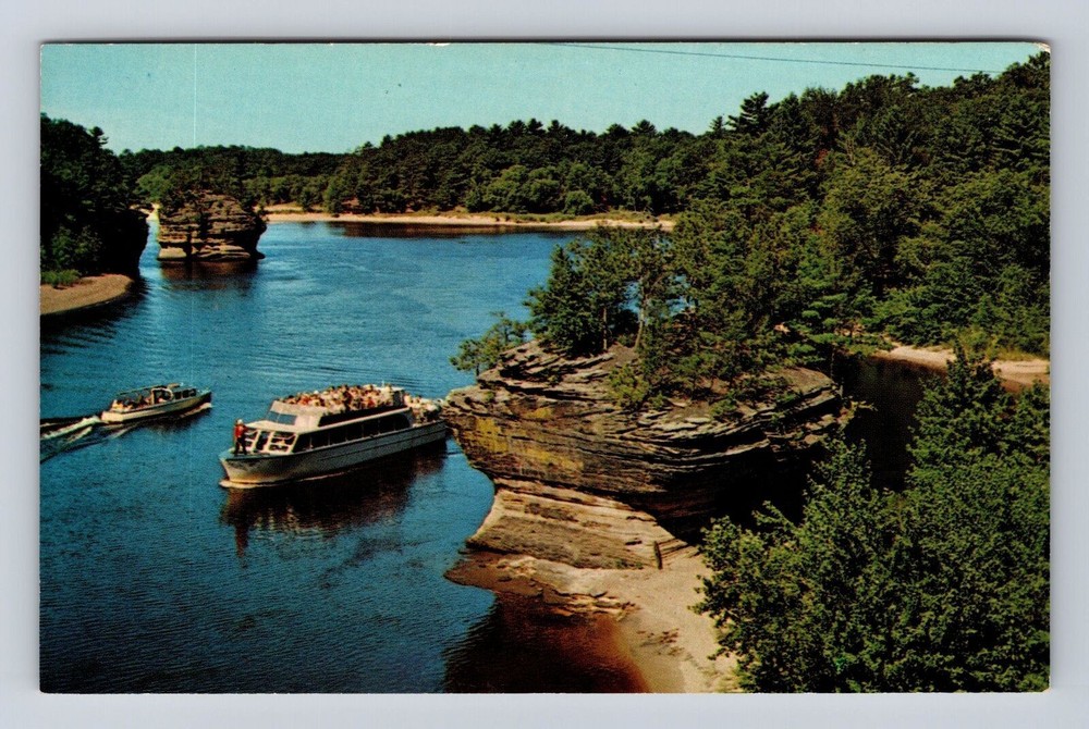Wisconsin Dells WI- Wisconsin, Lower Dells Rocky Islands, Vintage Postcard