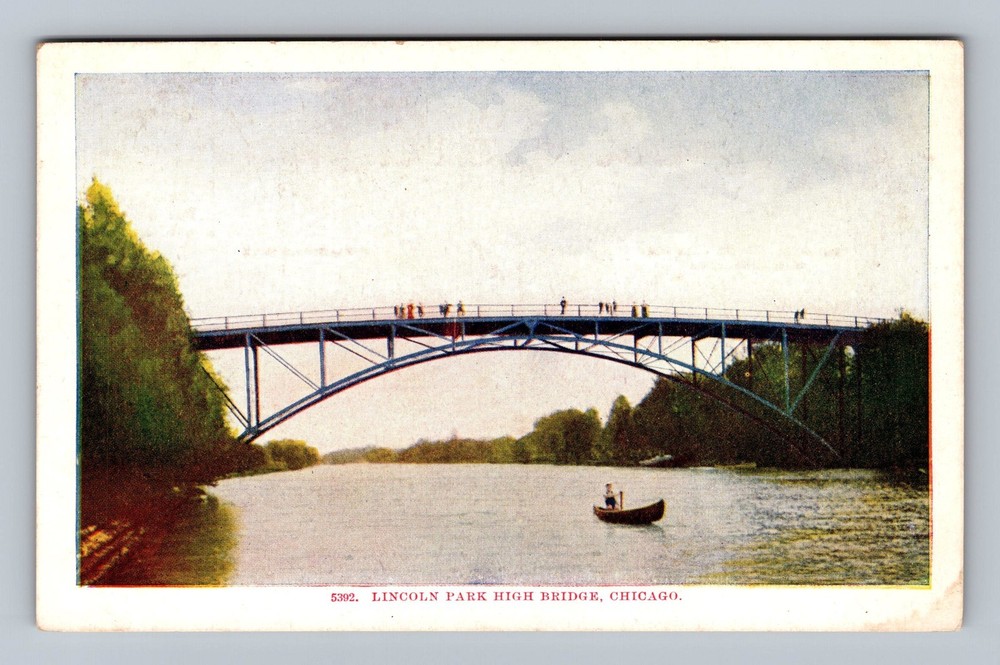 Chicago IL-Illinois Lincoln Park High Bridge Vintage Postcard Standard Souvenir