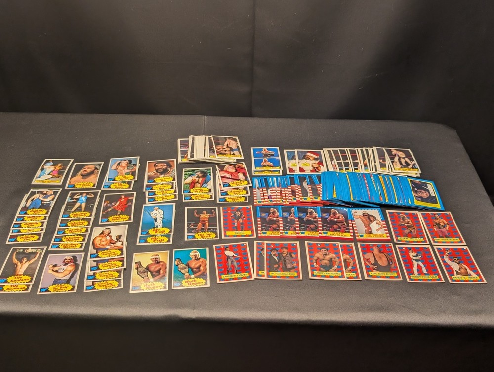 1985 1987 Topps WWF Wrestling Card & Sticker Lot x203 SHARP!