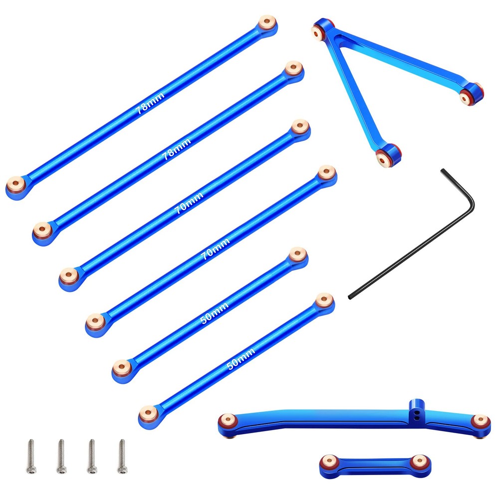 Suspension Links Steering Links Set Aluminum for Axial SCX24 Gladiator AXI000...