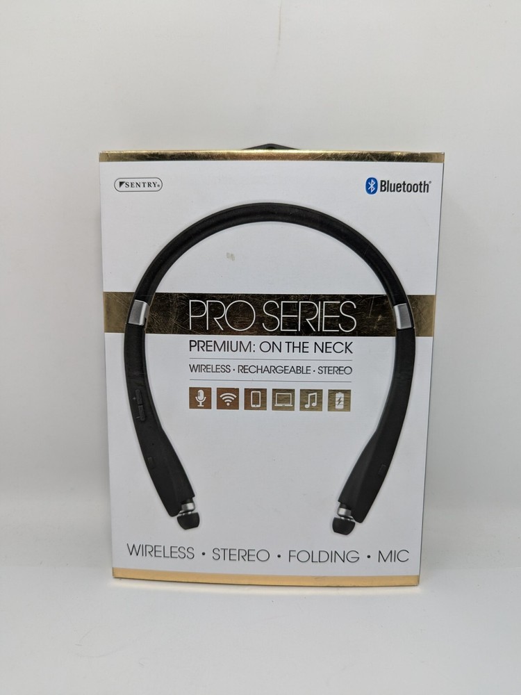 SENTRY Bluetooth Pro Series Neckband Earbuds, Black, BT950