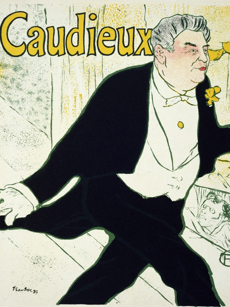 Caudieux Nouveau Decorative Poster. Fine Graphic Art. Wall Interior Design 2385