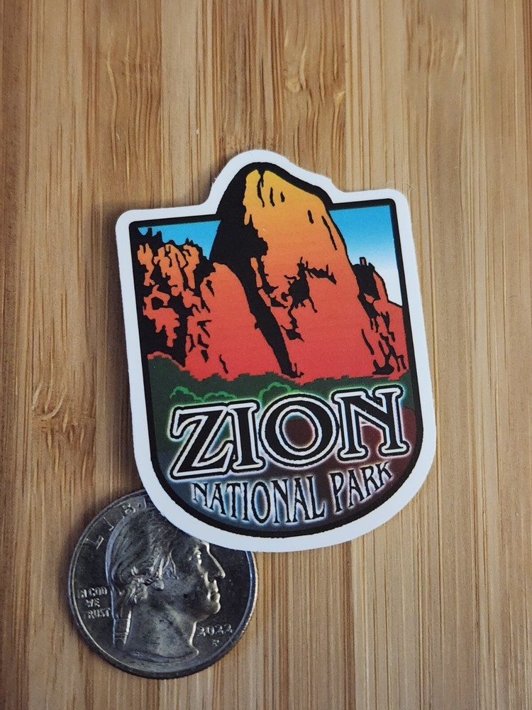 ZION NATIONAL PARK STICKER UTAH Camping Hiking Zion Park Water Bottle Decal