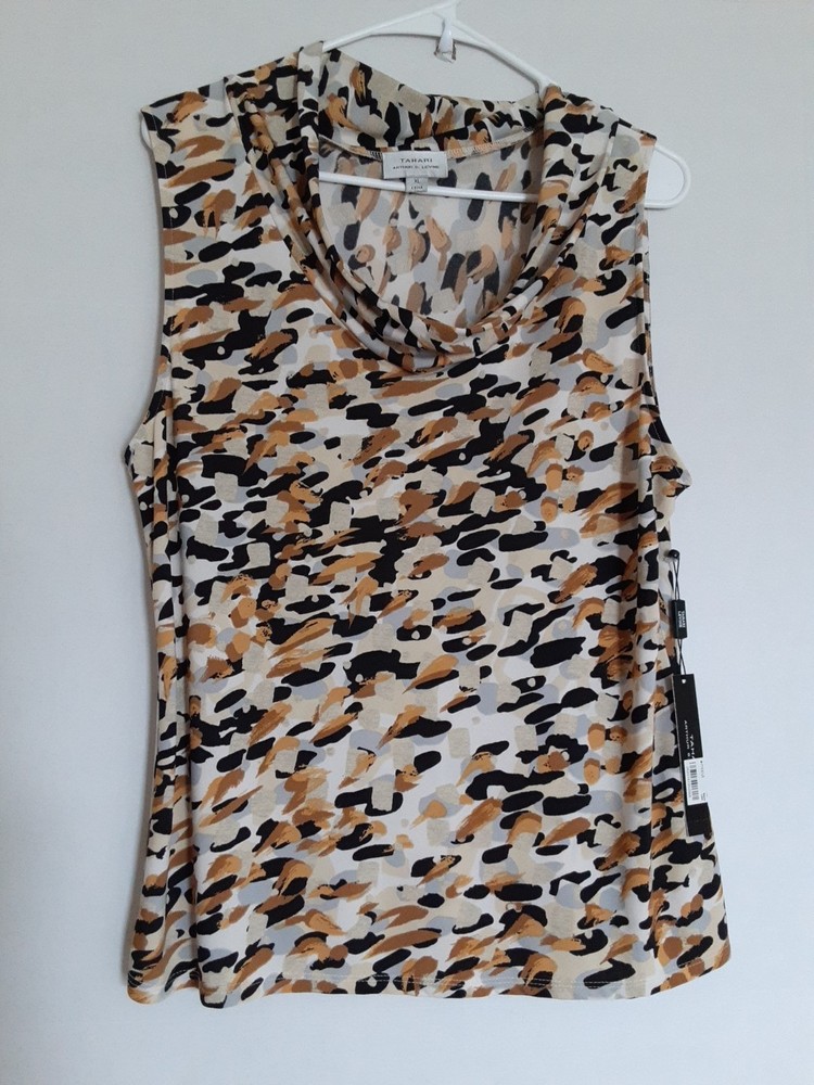 Tahari Cowl Neck Tank Size Xl New
