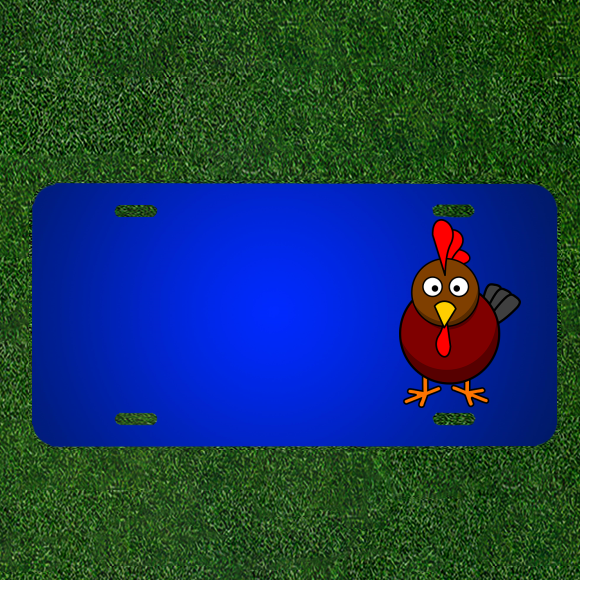 Custom Personalized License Plate With Add Names To Rooster Cock Cockerel