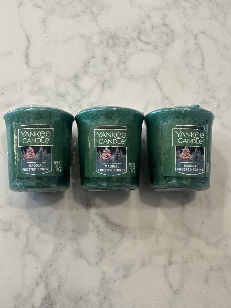 Yankee Candle Magical Frosted Forest Votives 1.75oz Set of 3 Sealed Set