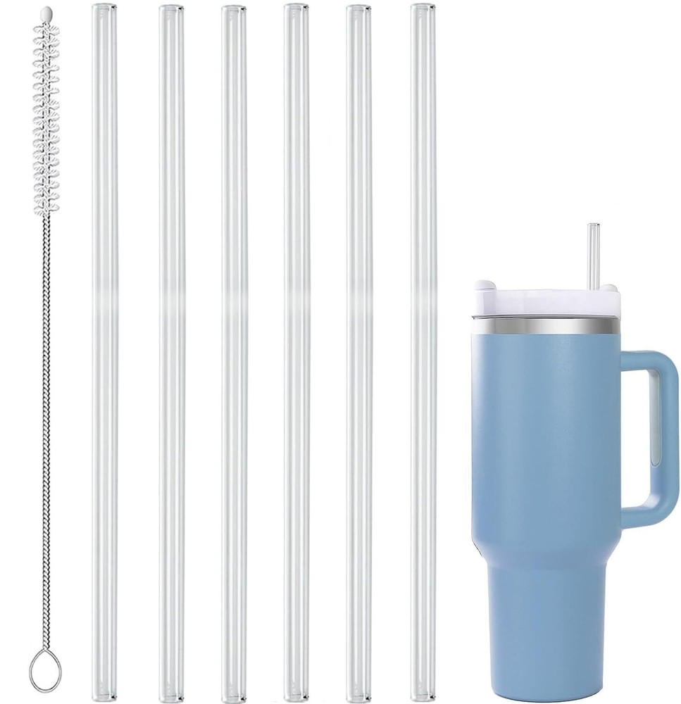 Stanley 30oz 40oz Tumbler Replacement Straws 6-Pack Extra Long Reusable
