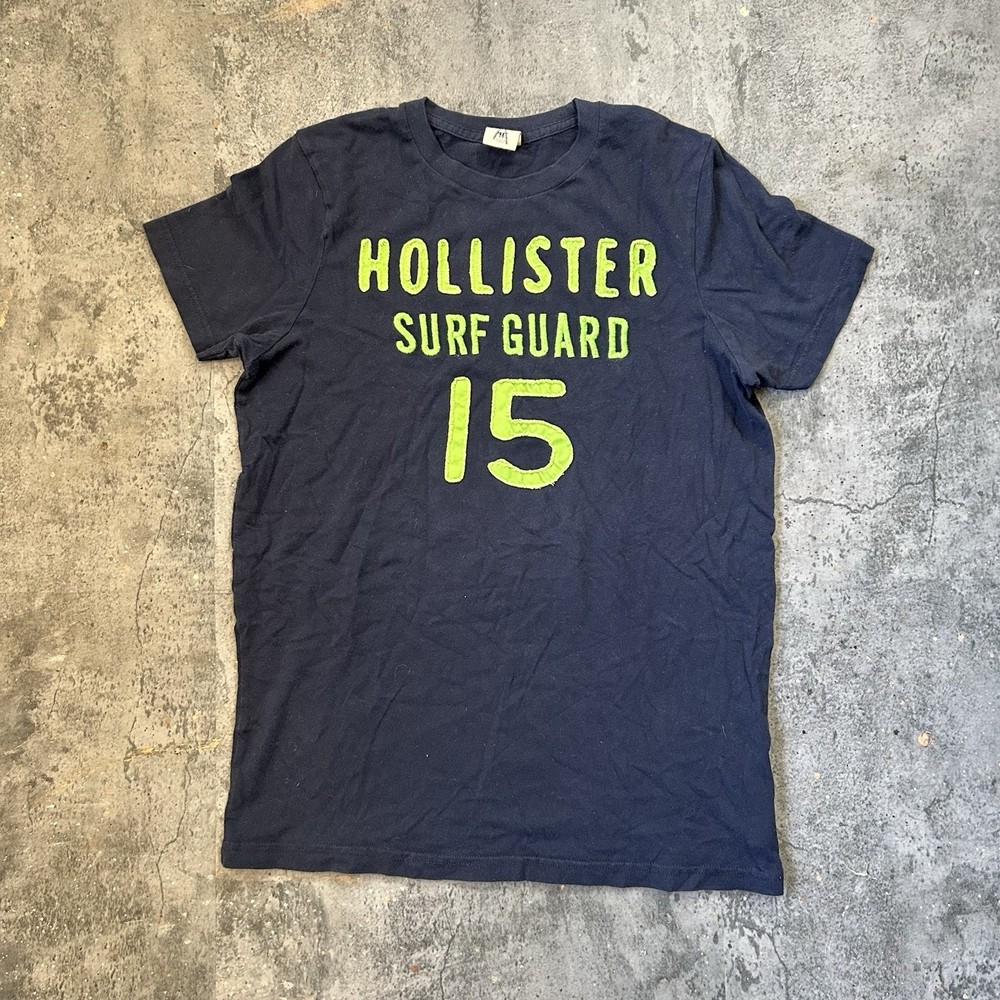 Vintage 2000s Navy Blue Hollister Surf T Shirt Men's Size Medium Short Sleeve