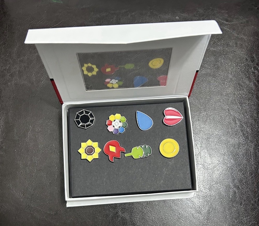 Pokemon Cartoon Anime All 8 Kanto Gym Badges from Generation Gen 1 for Cosplay