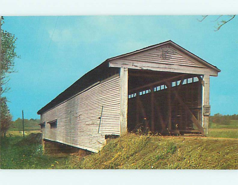 Unused Pre-1980 COVERED BRIDGE Rockville Indiana IN  t7709@