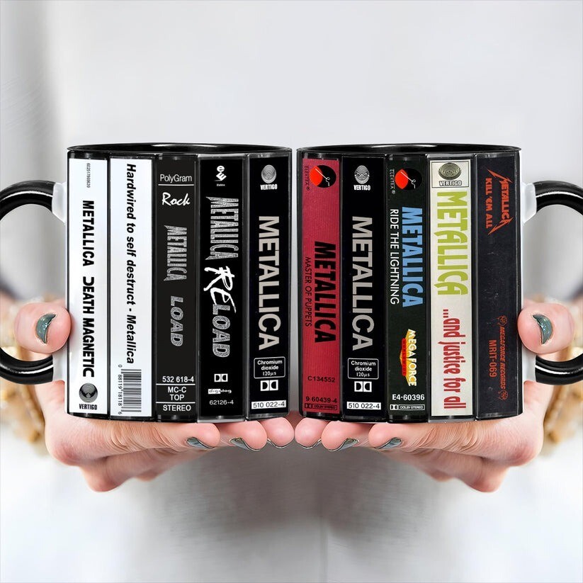 Metallica Albums Cassette Retro Collection Accent Mug