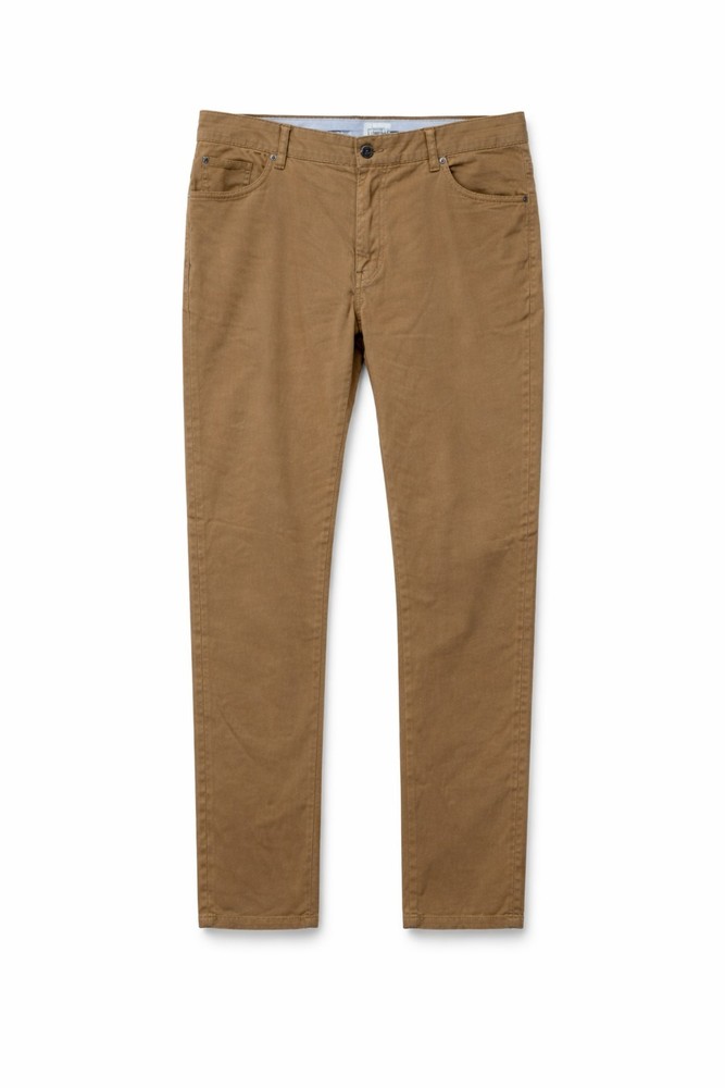 Peter Millar Khaki Pants Mens 38x29 Brown Casual Flat Front Stretch Chino