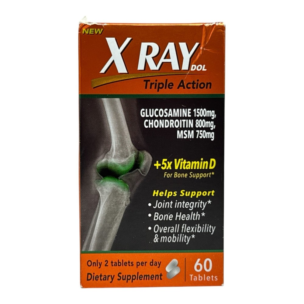 X RAY DOL Triple Action Dietary Supplement Bone Health -60 Tablets- New In Box